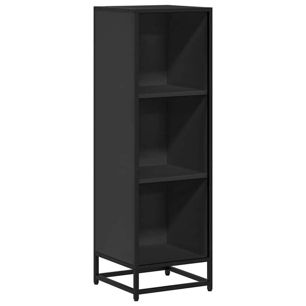 vidaXL Book Cabinet Black Engineered wood Small Book Cabinet