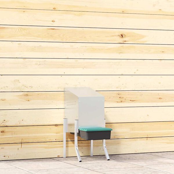 vidaXL Chicken Nesting Box 1 Compartment with Legs Galvanised Steel