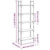 vidaXL Bookshelf Brown oak Engineered wood Tall Bookshelf Rectangular