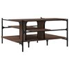 vidaXL Coffee Table Brown Oak Engineered wood, powder-coated steel Medium