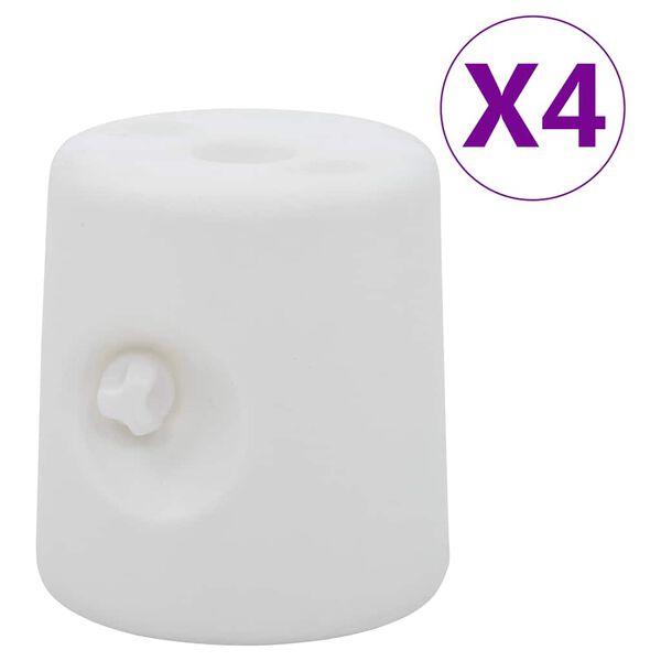vidaXL Canopy Weight Set of 4 White PE (polyethylene) plastic Standard