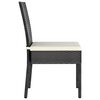 vidaXL Dining Set Black, Cream Poly rattan, powder-coated steel, glass