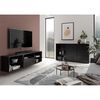 FMD TV Cabinet Black Melamine-coated particle board Medium TV Cabinet