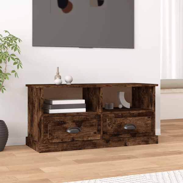 vidaXL TV Cabinet Smoked Oak Engineered Wood Standard TV Cabinet