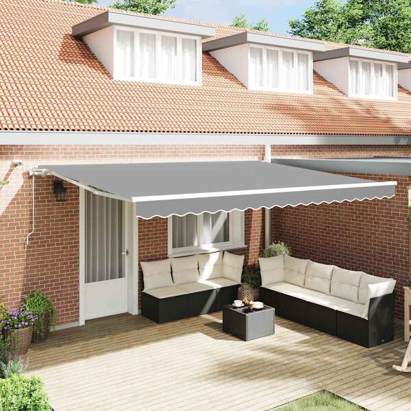 vidaXL Awning Frame White 196.85 x 118.11 in Aluminium