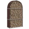 vidaXL Log Holder Brown 47.2"x17.7"x82.7" Galvanized Steel