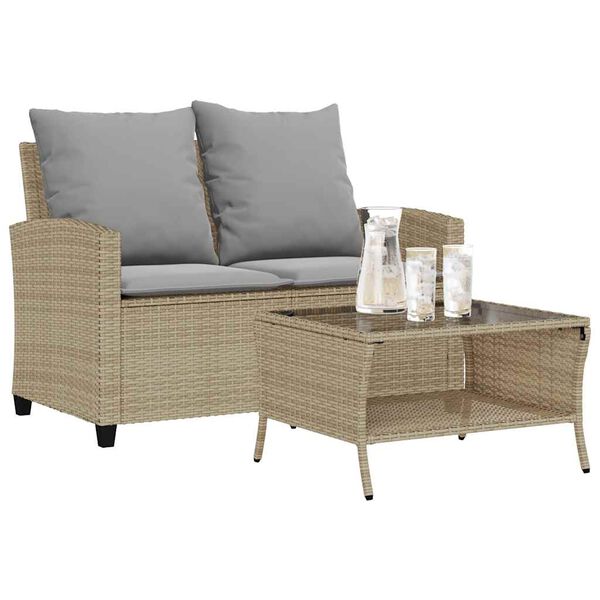 vidaXL Garden Sofa Beige