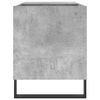 vidaXL Record Cabinet Concrete Grey Engineered Wood, Iron Medium