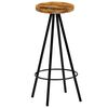 vidaXL Bar Chair Set of 4 Natural and Black