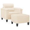 vidaXL Sofa Chair With Footstool Beige