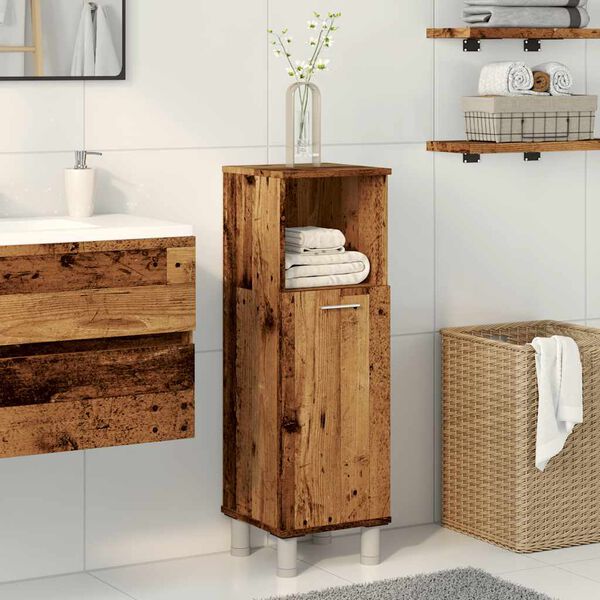 vidaXL Bathroom Cabinet Old wood Engineered wood Slim Bathroom Cabinet