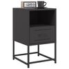 vidaXL Bedside Cabinet Black Steel Medium Bedside Cabinet Rectangular