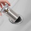 vidaXL Push Drain with Overflow Function Silver 2.5x2.5x3.6"