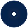 vidaXL Luxury Bathroom Basin Round Matt Dark Blue 12.8x5.5" Ceramic
