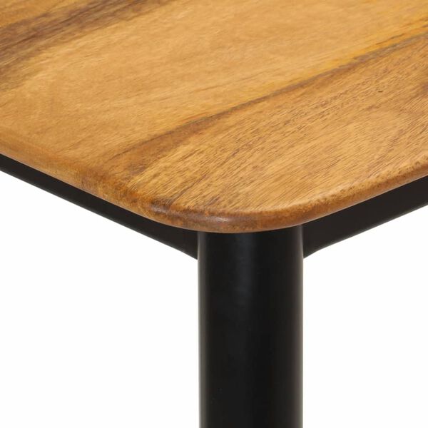 vidaXL Dining Table Natural Wood and Black