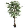 vidaXL Artificial Ficus Tree 378 Leaves 31.5" Green