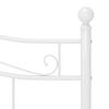 vidaXL Bed Frame White Powder-coated metal Double Durable Bed Frame