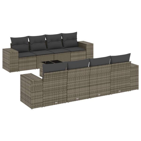 vidaXL Garden Sofa Set Grey