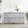 vidaXL Sideboard Set of 2 Concrete grey Engineered wood, metal Sideboard