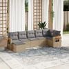 vidaXL Garden Sofa Set Beige, Light grey