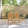 vidaXL Garden Chair Set of 6 Natural Bamboo Bamboo Small Foldable