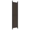 vidaXL 6-Panel Room Divider Brown 118.1"x86.6" Fabric