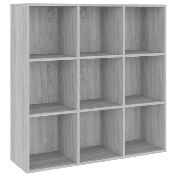 vidaXL Book Cabinet Grey Sonoma Engineered wood Medium Book Cabinet