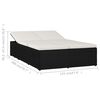 vidaXL Sun Bed Black and Cream White Poly rattan, powder-coated steel