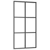 vidaXL Sliding Door with Hardware Set ESG Glass&Aluminium 40.2x80.7"(151013+145262)