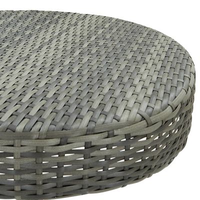 vidaXL Patio Table Gray 23.8"x41.7" Poly Rattan