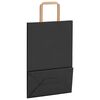 vidaXL Paper Bags 50 pcs with Handles Black 21x11x31 cm