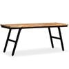 vidaXL Bench Brown, Black Reclaimed teak, Steel