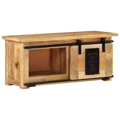 vidaXL TV Cabinet 35.4"x13.8"x15.7" Solid Mango Wood