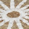 vidaXL Area Rug Natural and white Braided Jute 47.2 in diameter Durable