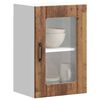 vidaXL Kitchen Wall Cabinet Old wood Engineered wood and glass