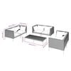vidaXL Garden Lounge Set Dark grey with black cushions