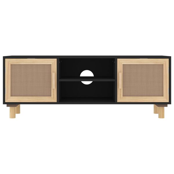 vidaXL TV Cabinet Black Engineered wood 41.3 in x 11.8 in x 15.7 in