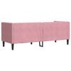 vidaXL Chesterfield Sofa Pink Velvet, plywood, solid wood, foam 3-Seater