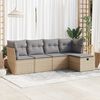 vidaXL Garden Sofa Set Beige, Light Gray