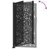 vidaXL Garden Gate Black 39.4x68.9" Steel Flame  Design