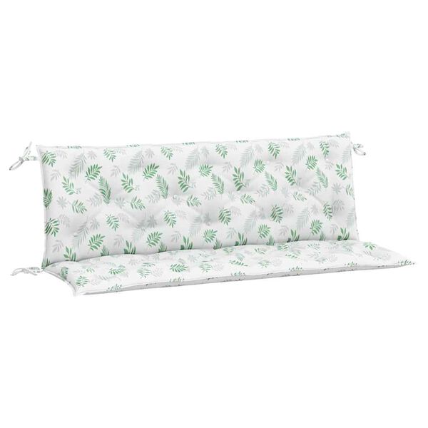 vidaXL Garden Bench Cushion Set of 2 Leaf Pattern 100% Polyester