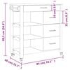 vidaXL Kitchen Trolley MONZA 33.1"x15.7"x34.8" Solid Wood Pine