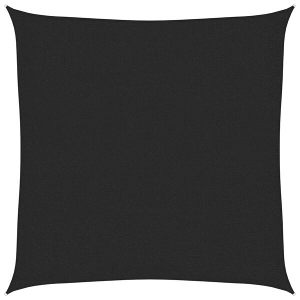 vidaXL Sunshade Sail 1.75 oz/ft² Black 8.2x8.2' HDPE