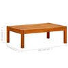 vidaXL Bench Dark Grey and Natural Wood Solid Acacia Wood, Polyester Fabric