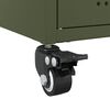 vidaXL Bedside Cabinet Olive Green Cold-rolled steel Medium