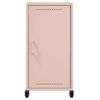 vidaXL Sideboard Pink Cold-rolled steel 14.2x15.4x28.3 in Modern