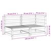 vidaXL Garden Sofa Natural Wood Impregnated Pine Wood 2-seater Modular