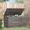 vidaXL Cushion Box Gray PE rattan 76.4x39.4x40.6 in Cushion Box
