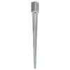 vidaXL Ground Spikes 2 pcs Silver 2.8x2.8x35.4" Galvanised Steel