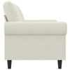 vidaXL 2-seater Sofa Cream Velvet (100% polyester), metal, textilene